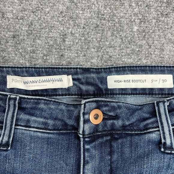 Anthropologie Pilcro Letterpress High Rise Bootcut Button Leg Jeans Sz 30 - Picture 5 of 14